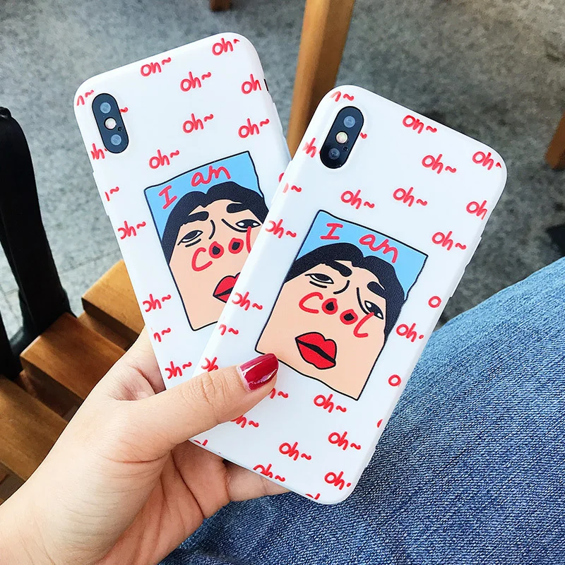 Мультфильм модные милые телефонные чехлы для IPhone X 6 6s 7 8 XR XS Max мягкие ТПУ задняя