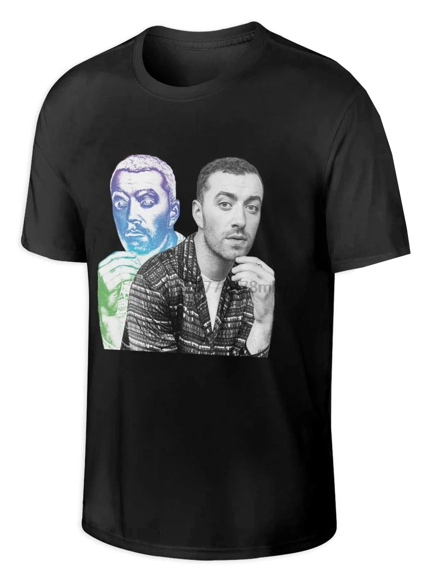 Мужские футболки Sam Smith черные повседневные хлопковые высшего качества