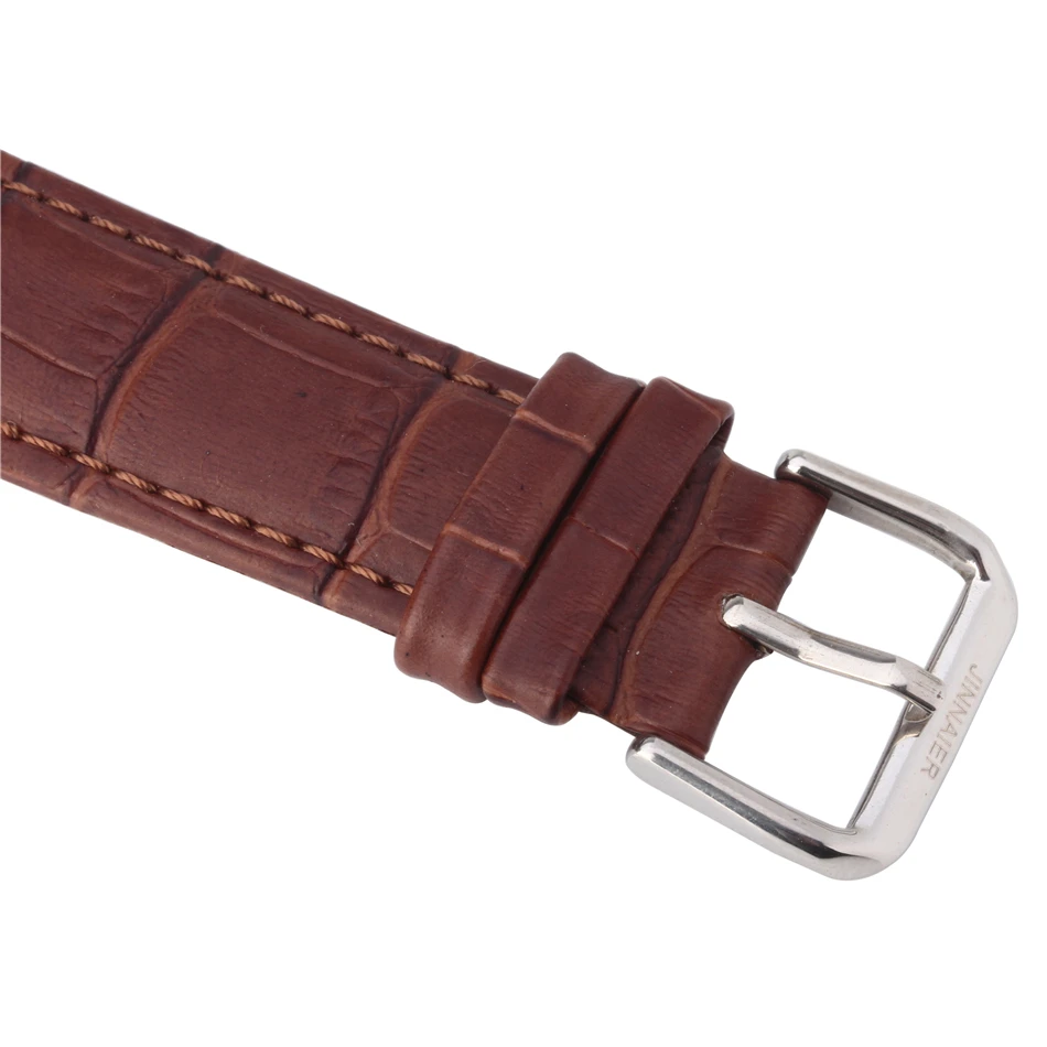 Роскошные Брендовые мужские часы Скелет автоматические механические кожа self