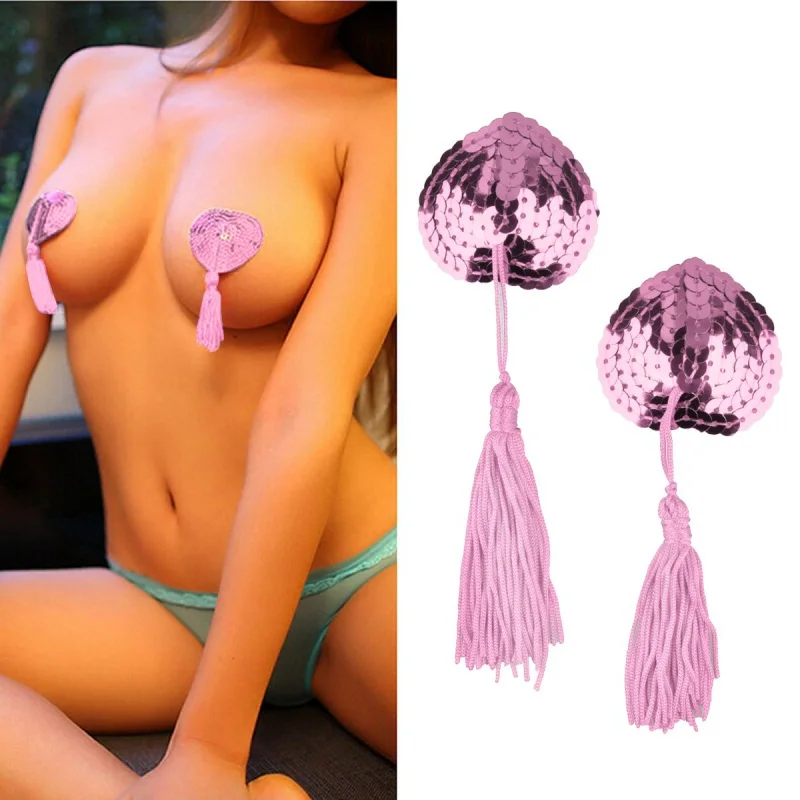 Сексуальный модный женский бюстгальтер с блестками и кисточками накладки на