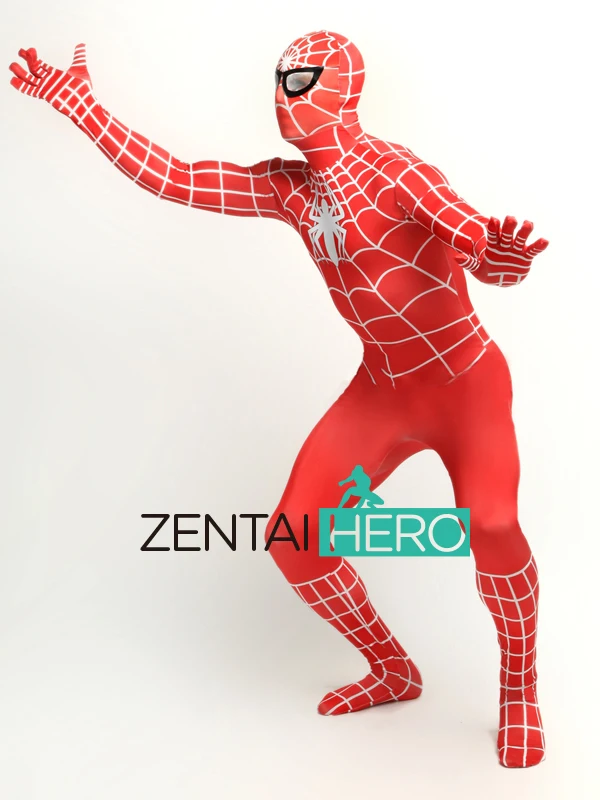 ZentaiHero красное Мужское боди супергерой Человек-паук костюм 2017 Хэллоуин косплей