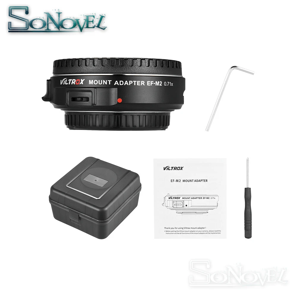 Viltrox фотовспышка с автофокусом EXIF 0.71X уменьшение скорости бустер адаптер для