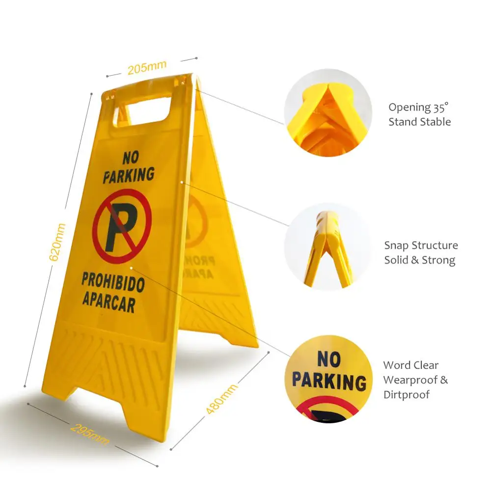 MYSBIKER нет знака парковки 3 упаковки Желтый Знак стоячий напольные знаки читаемые с