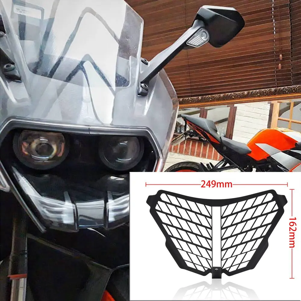 Новая Черная мотоциклетная фара решетка Защитная крышка протектор для KTM RC125 RC200