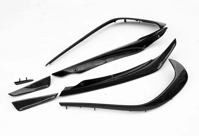 Car-styling For Mercedes Benz A-Class W176 16-17 Carbon Fiber Front Bumper Canard With Lip Glossy Fibre Auto Body Kit Trim | Автомобили и