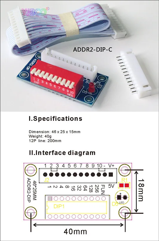 Клеммный адаптер, 5 ядер XLR на 3 ядра XLR, RJ45-3P, ADDR2, XLR5-3P использовать для CH светодиодный dmx512 диммер светодиодный декодер - Цвет: ADDR2-DIP-C