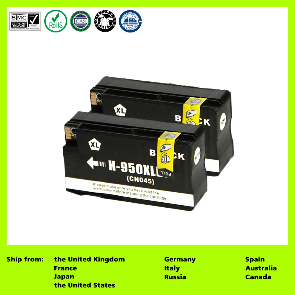 Compatible for 950XL (2-Pack) Ink Cartridge HP Officejet Pro 251dw/276dw/8100/8600/8610/8620/8630/8640/8650/8660/8615 | Компьютеры и