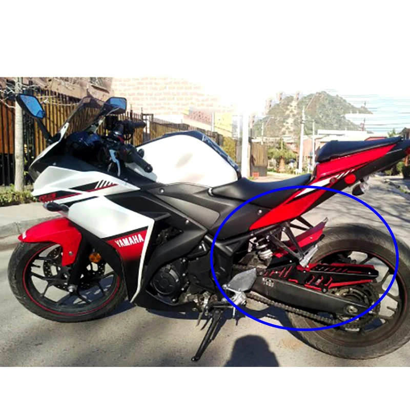 Для Yamaha YZF R3 R25 MT03 CNC заднее крыло и защита цепи комплект для YAMAHA YZF-R25 R3 2013- MT-03