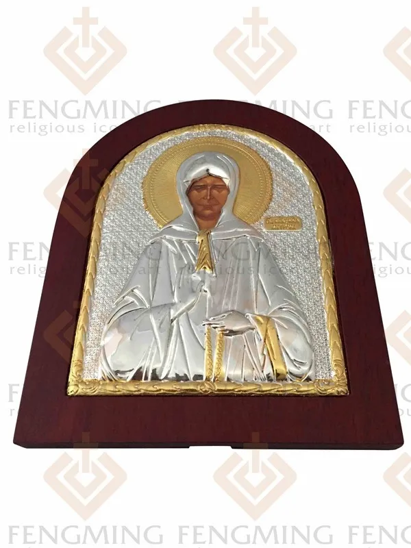 19*15 см Лидер продаж Деревянные Художественные иконы lady saint matrona христианская