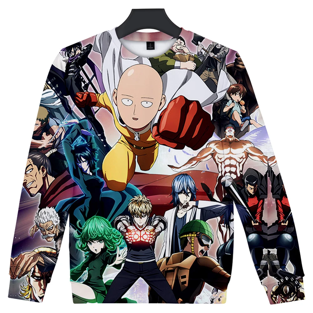 Толстовка One Punch Man 2 сезона аниме Харадзюку Мужская 3d Японская уличная одежда