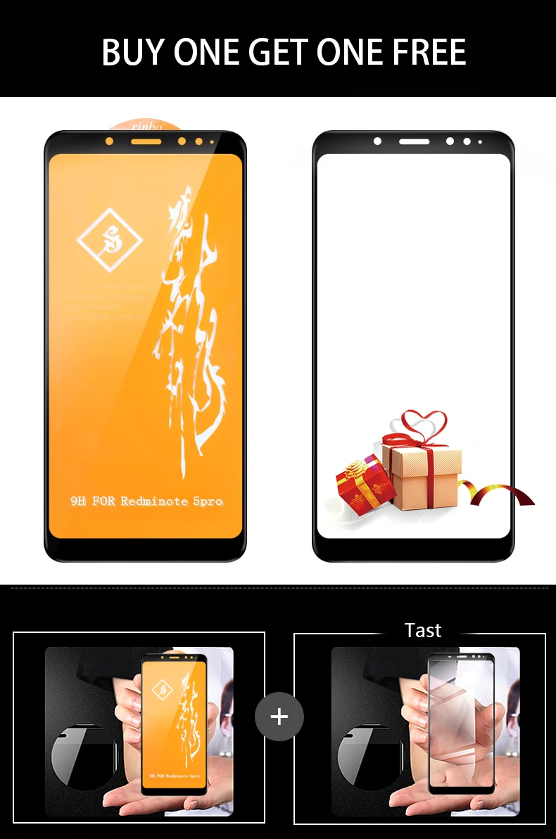 Защитная пленка для экрана Redmi Note 5 Mofi для Xiaomi Redmi Note 5, переднее стекло для Xiaomi Redmi Note 5 Pro, защитное закаленное стекло черного цвета