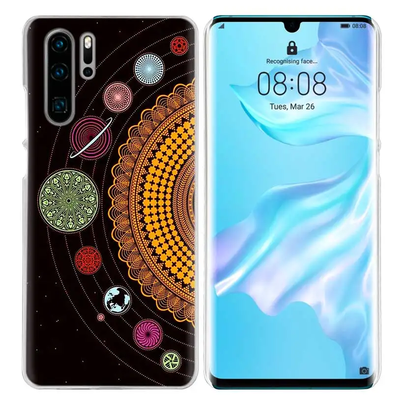 06 С цветочным принтом, мандалой чехол для huawei P20 P30 P Smart Nova 4 3i P10 P9 P8 mate 10 20 lite Pro Mini Жесткий ПК чехол для телефона - Цвет: 06