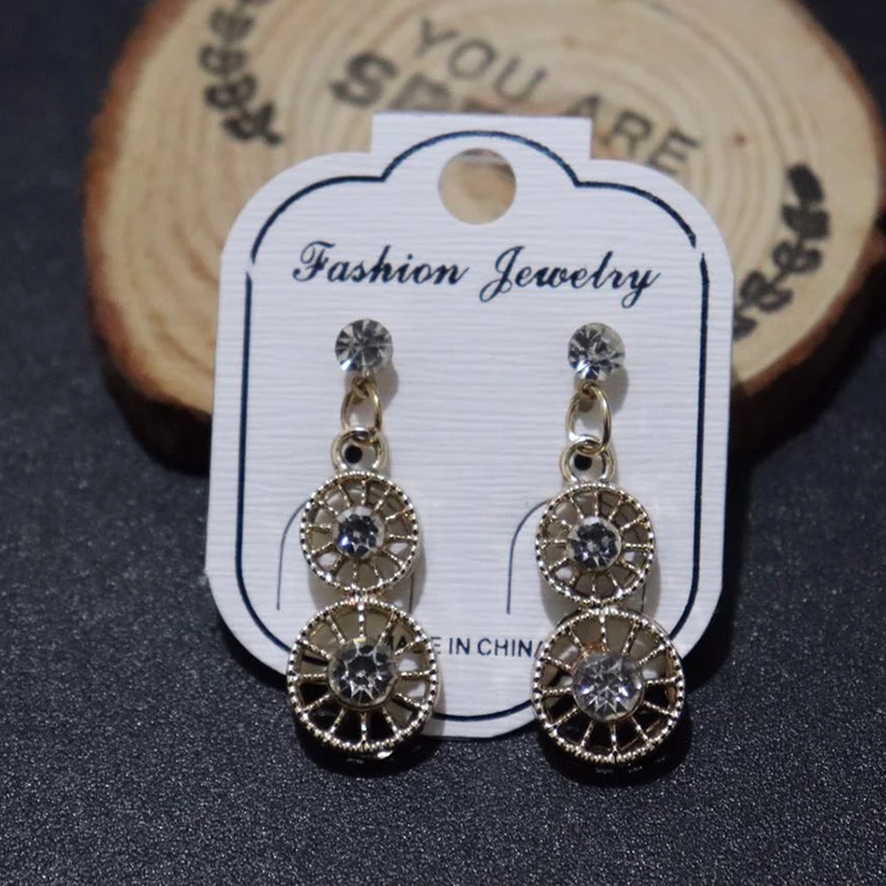 Tisonliz простые золотые серебряные ослепительные Кристальные Висячие серьги
