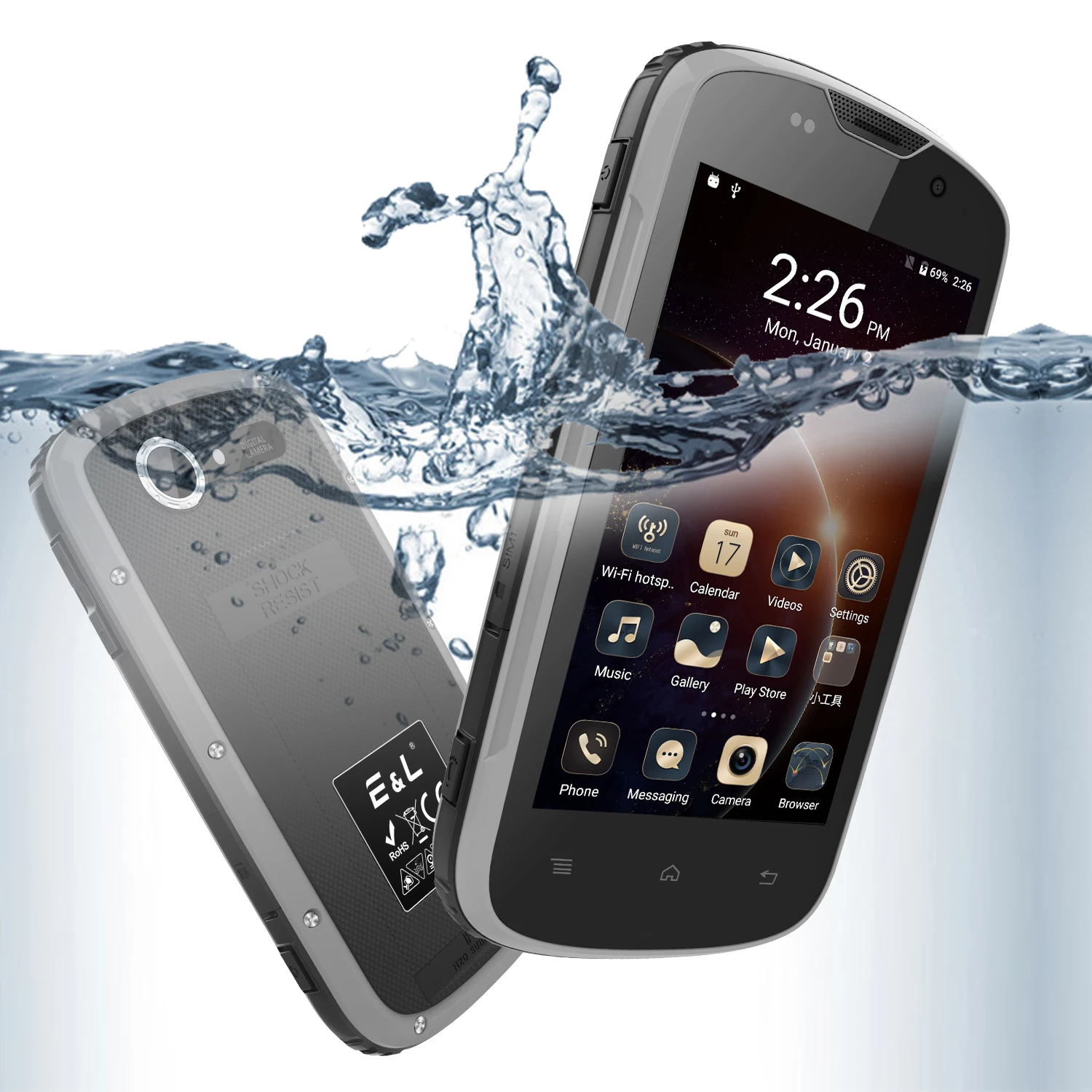 E & L W5 мобильный телефон Android оригинальные телефоны водонепроницаемый