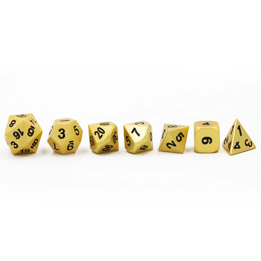 7 шт./компл. классические игральные кости D &amp металлические игра DND набор