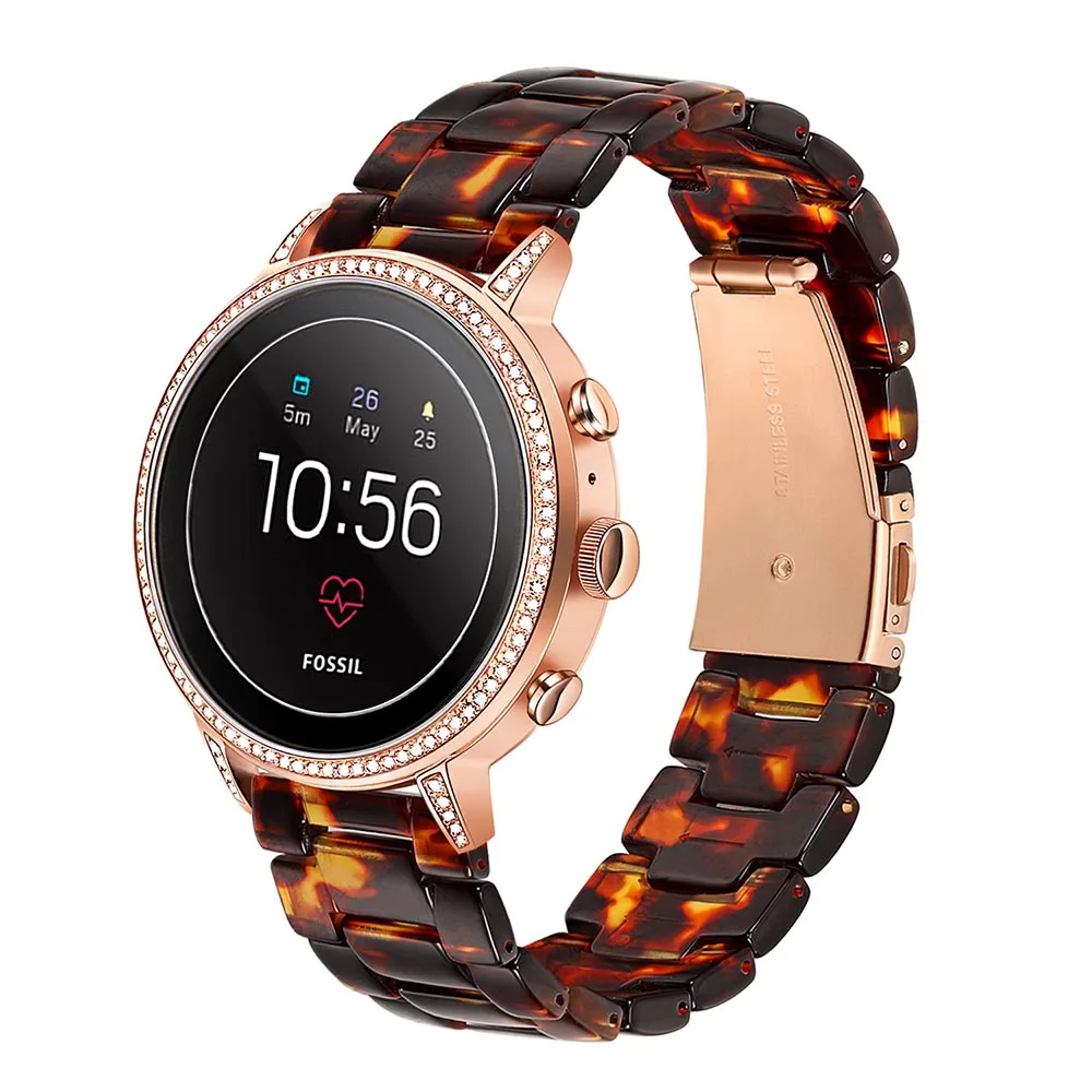 Женский ремешок для часов из смолы для Fossil Gen 4 Venture HR/Gen 4 Sport/Gen 3 Q Venture Quick Release, ремешок для часов, браслет
