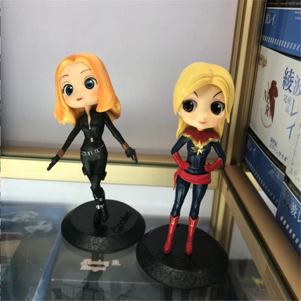 Qposkets Мститель League Edition фигурка большой глаз романы капитан черная овда 15 см ПВХ