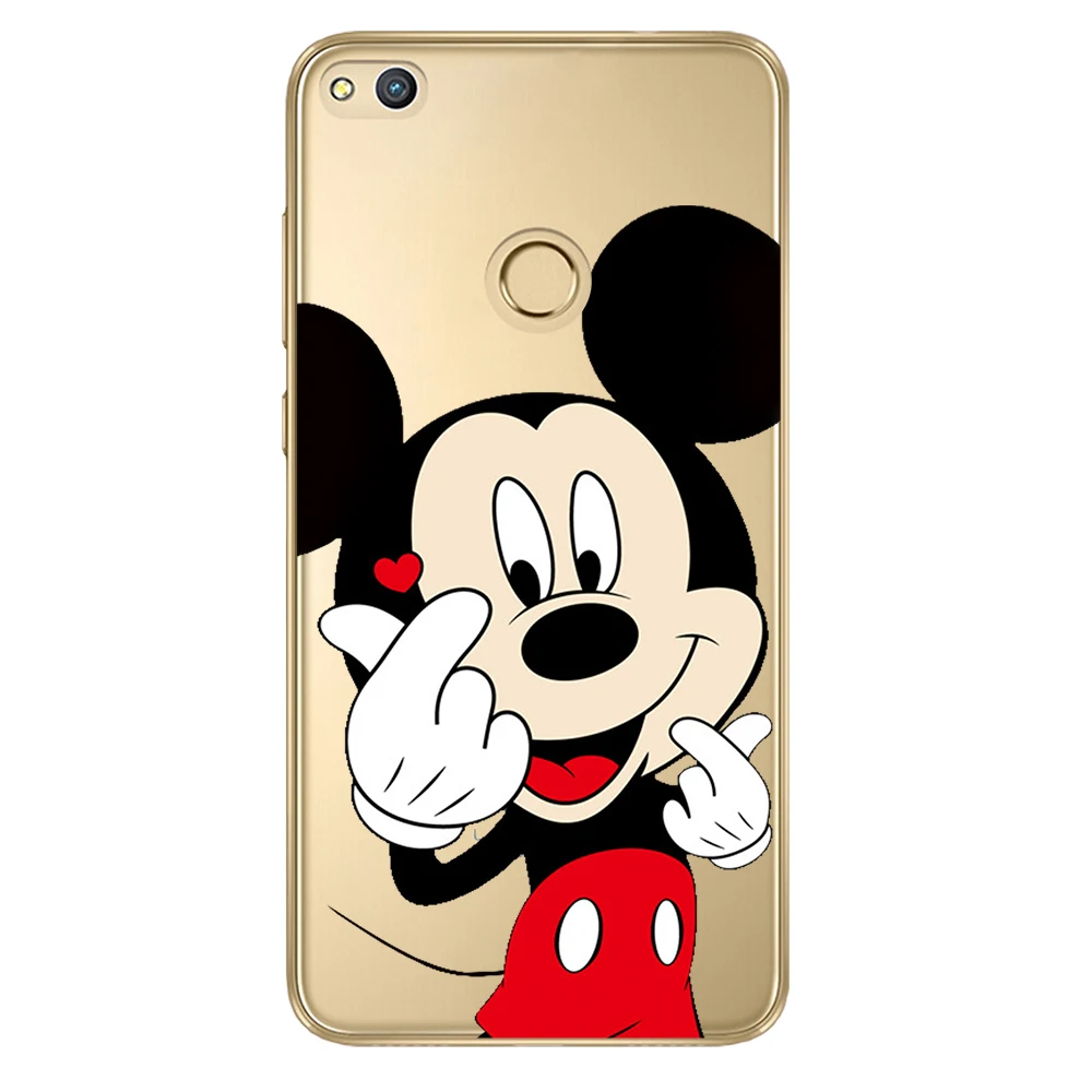 Чехол для Huawei P8 P9 Lite 2017 мягкий силиконовый чехол из ТПУ милый с Минни и Микки