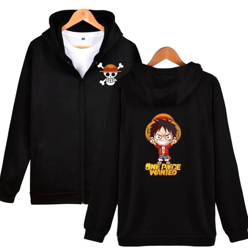Аниме цельные мужские толстовки на молнии свитшоты с принтом обезьяны D Luffy Trafalgar