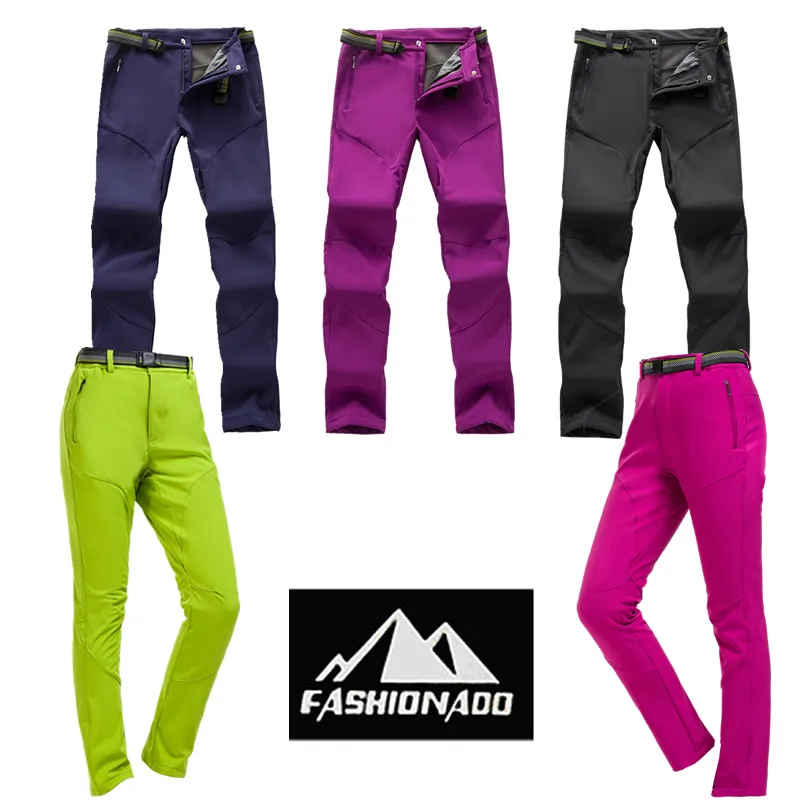 Fashionado 2018 новые зимние Для женщин Пеший Туризм брюки Открытый Softshell