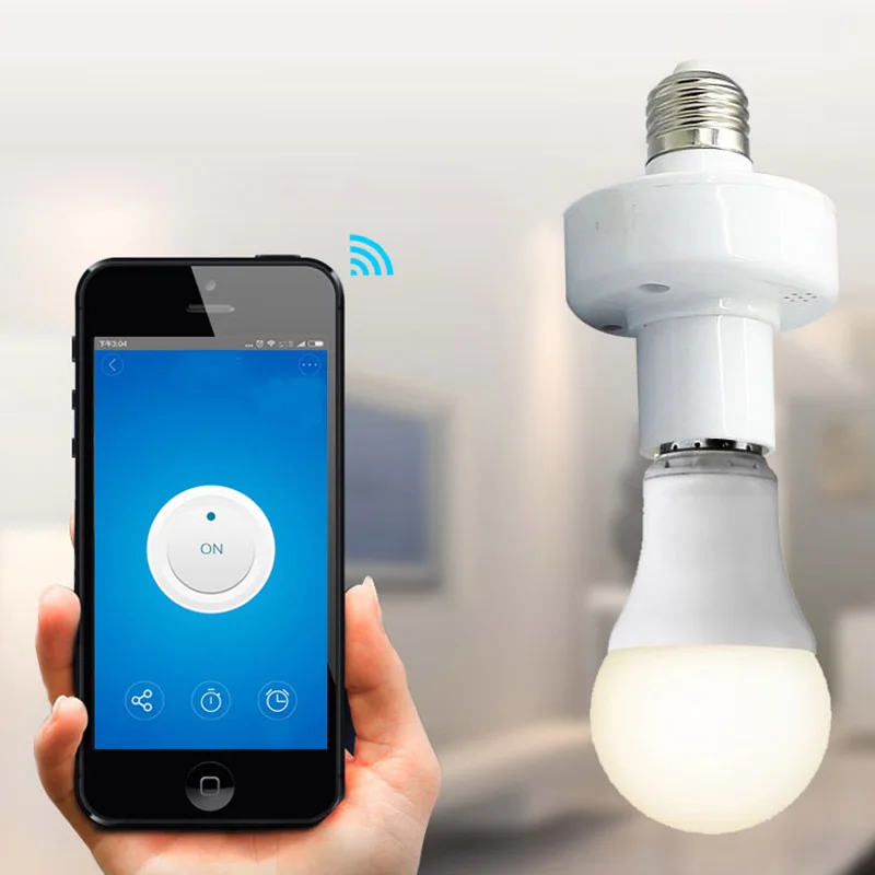 

Led bulb E27 Lamp holder, Slampher 433MHz RF Wireless WiFi Light Lamp For Smart Home Improve IOS Android Remote Control