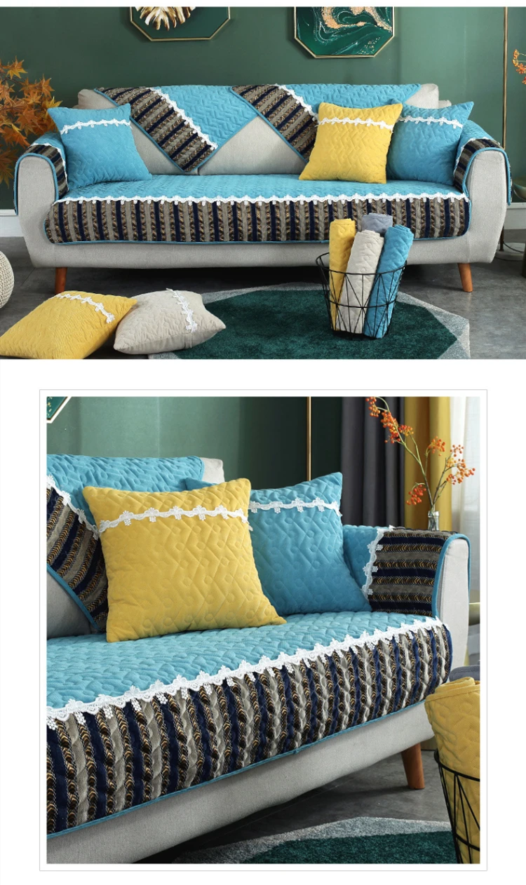 Роскошный вельветовый тканевый чехол для дивана, современный чехол для секционного дивана, домашний декор, диван, полотенце, разные размеры, Чехол для сидения, один шт