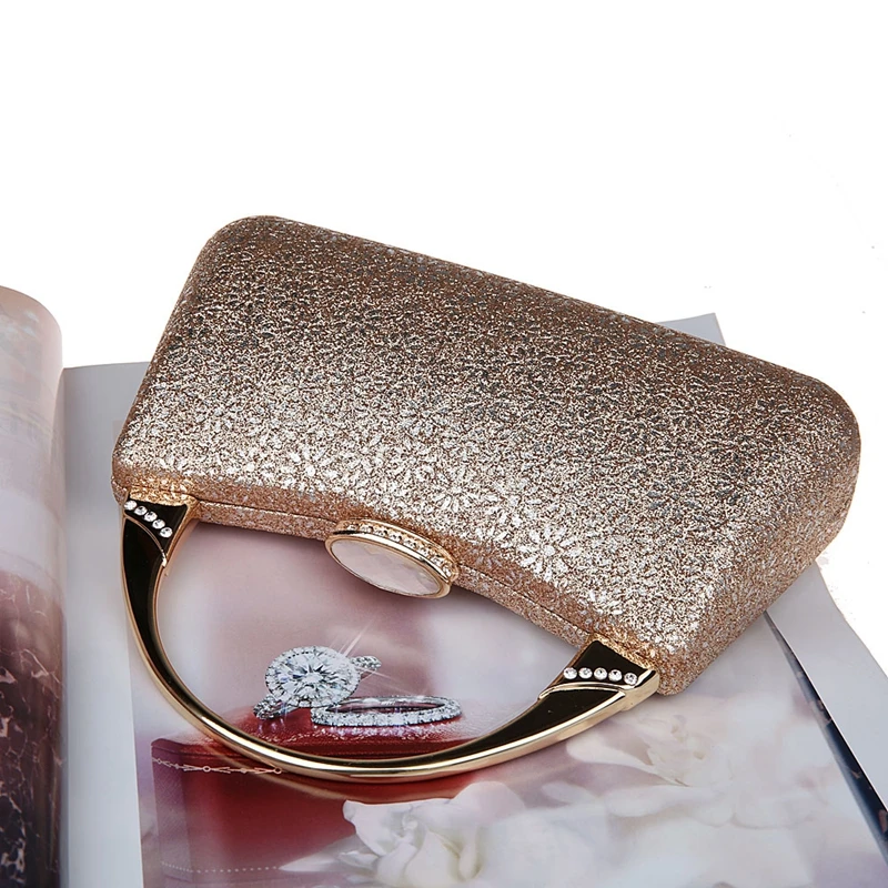 Женский кошелек черный золотистый серебристый простой маленький для свадебной