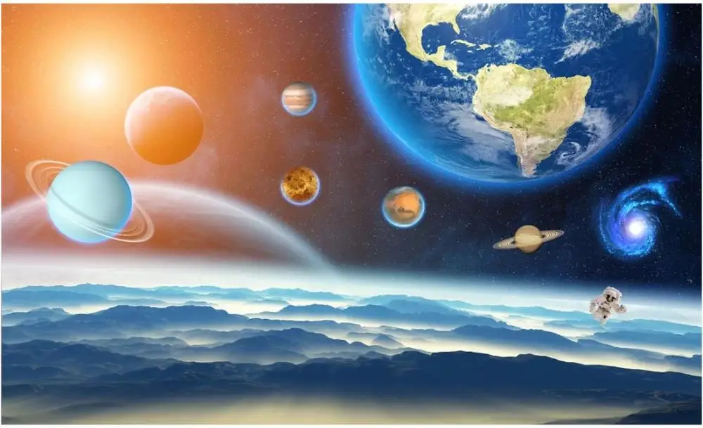 Пользовательские фото обои 3d настенные фрески HD звездное небо Вселенная