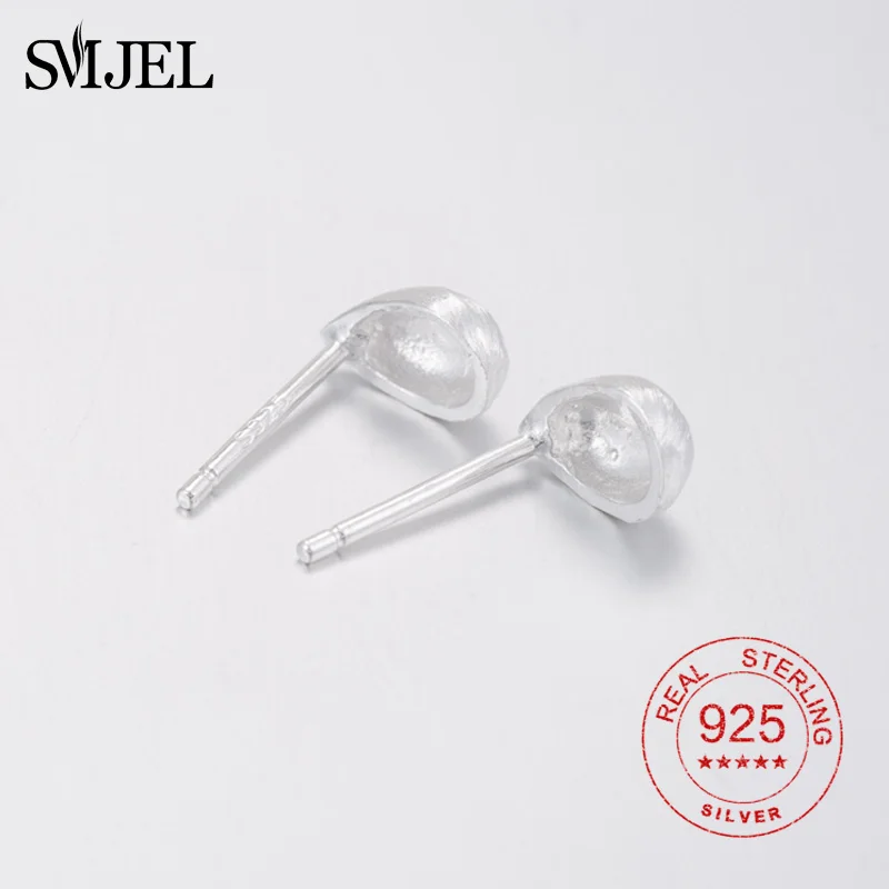 SMJEL винтажные матовые серьги-капли для женщин, подарок для девочек, ювелирные изделия из стерлингового серебра 925 пробы, геометрические серьги, букле D'oreille