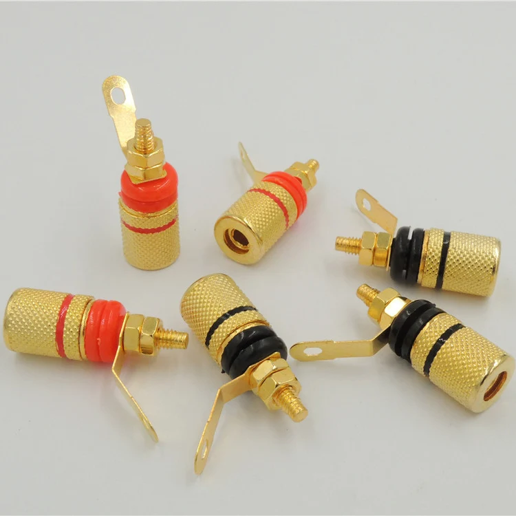 20 шт. Позолоченные аудио спикер связывания пост усилитель Терминал 4 мм разъем