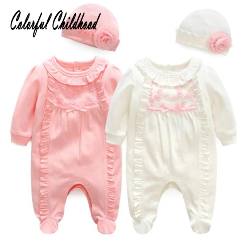 

Xmas baby clothes Winter Newborn Princess girls Jumpsuit toddler kids Clothing Sets Girls Bodysuit+ Hats