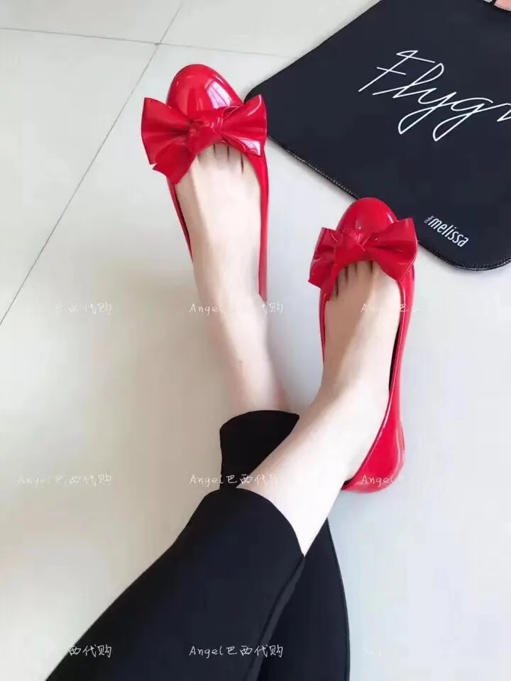 Melissa/женские босоножки с тапки из прозрачного пластика Черная Летняя обувь