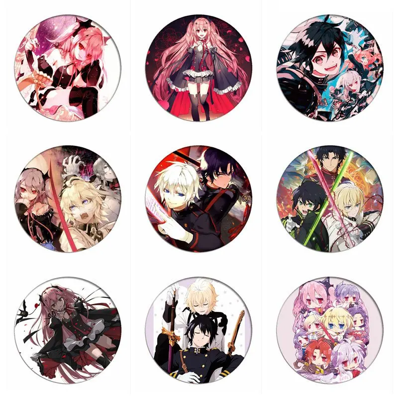 Seraph of the end Cosplay Badges Krul Tepes Brooch Pins Yuichiro Hyakuya Icon Collection Breastpin for Backpacks Clothes Decor