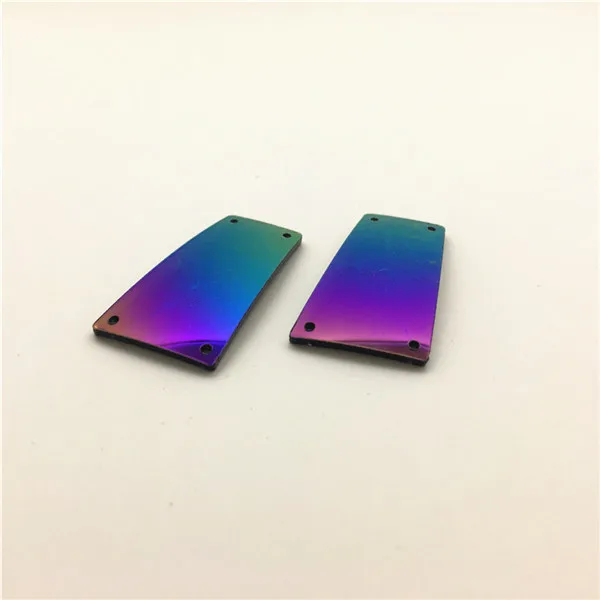 27N 22x34mm Высококачественные акриловые стразы разных форм, с отверстиями, радужные зеркальные Акриловые Бусины, 30 шт - Цвет: 27N 22x34mm