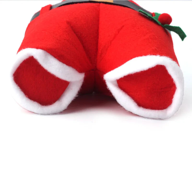 Красный Рождественский подарок сумка Санта Клаус Декор Конфеты бутылки вина Navidad