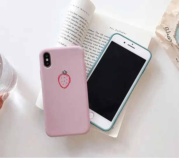 Чехол для телефона Gimfun Pink Fresh клубника Iphone Xs Max Ультратонкий Мягкий силиконовый