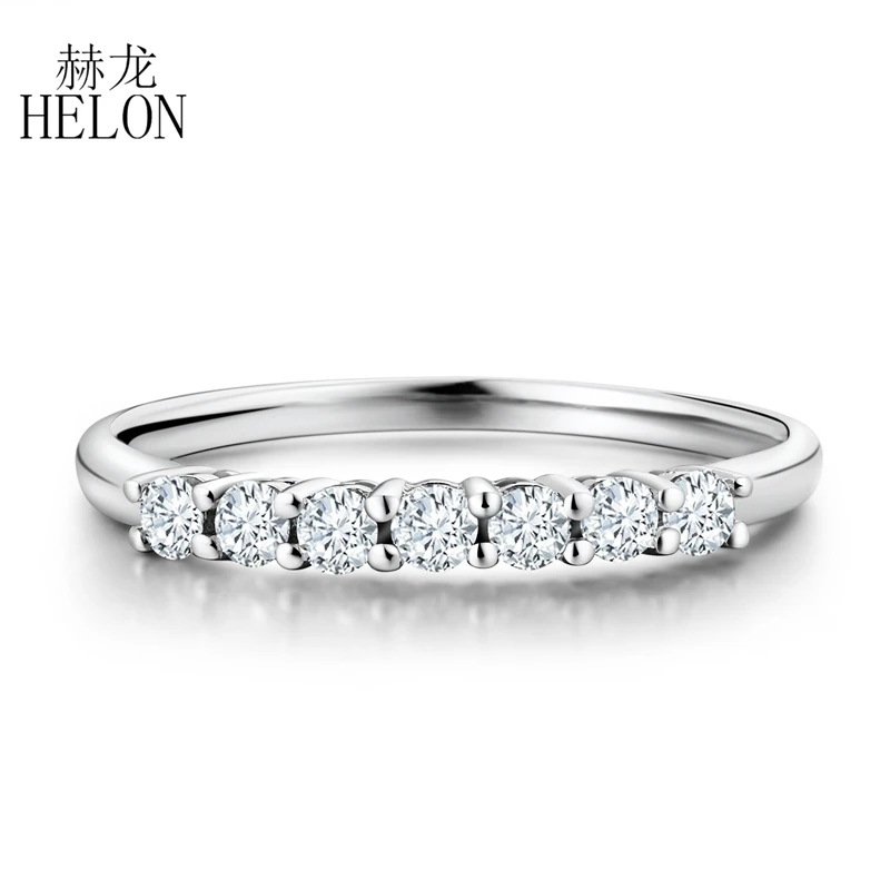 HELON Moissanite кольцо VVS/FG Lab Grown с алмазом Стерлинговое Серебро 925 Обручальное для