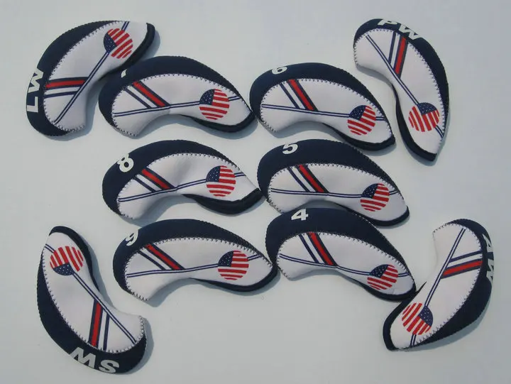 Неопреновые железные головные уборы для гольфа набор из утюга двухцветные с