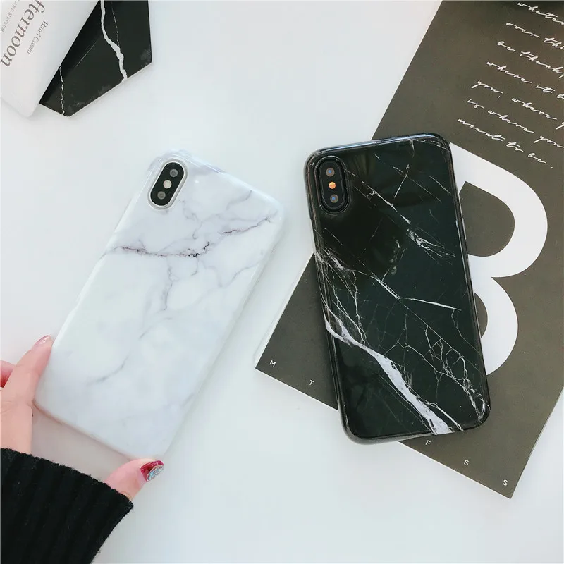 Модный глянцевый мраморный футляр с камнями для iphone 7 Чехол X 6S 6 8 Plus классический