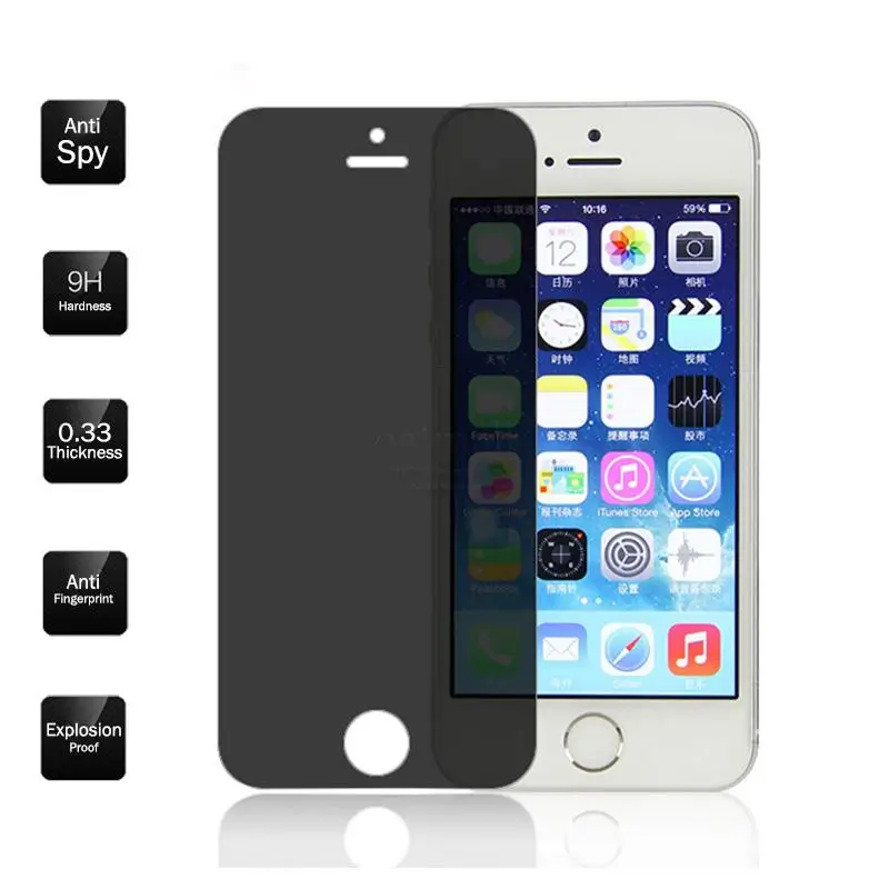 Закаленное стекло пленка 0 4 мм для Apple iPhone 5 5C защита экрана антибликовое на 5S