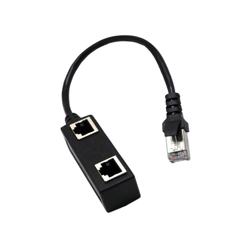 Интернет-шунт розетки от 1 до 2 Разъем LAN Ethernet RJ45 переходник-удлинитель