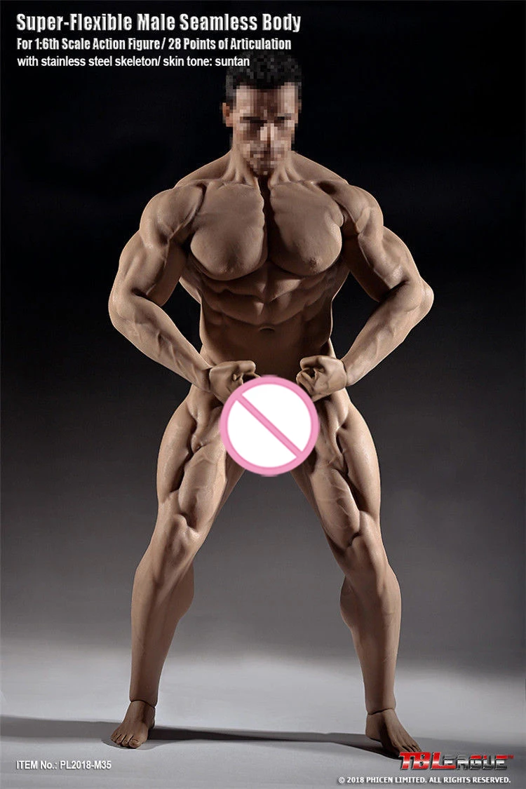 1/6 супер гибкий бесшовный телефон Suntan Man body 1:6 корпус из нержавеющей стали TBLeague M30