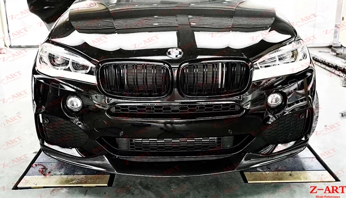 Передний спойлер Z-ART из углеродного волокна для BMW F15 передняя губа X5 M sport 2013-2018