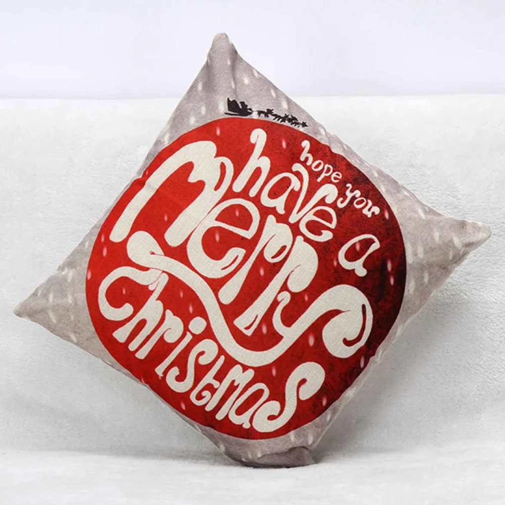 С Рождеством христовым Цвет Письмо Печатные Чехлы Стул Диван Наволочка