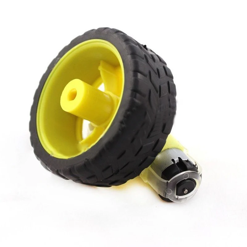 4 шт для Arduino Smart Car Robot пластиковая шина колеса с мотором-редуктором постоянного