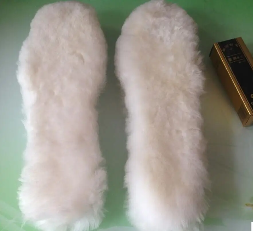 2018 Зимние Стельки унисекс для снежных ботинок подкладка из натурального меха 100%