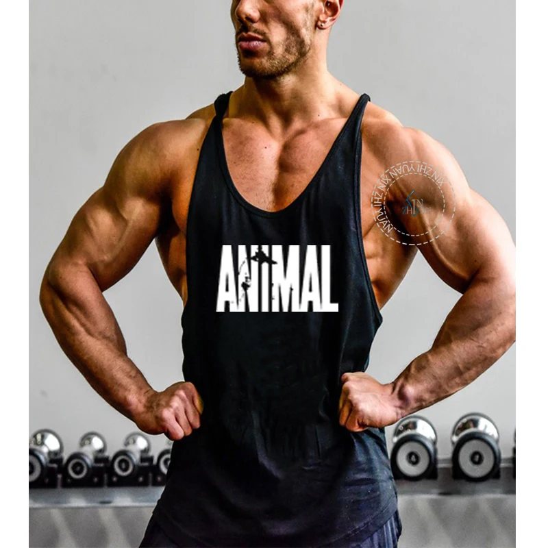 Тренажерные залы Костюмы Для мужчин s тонкий пояс Стрингер топы Бодибилдинг