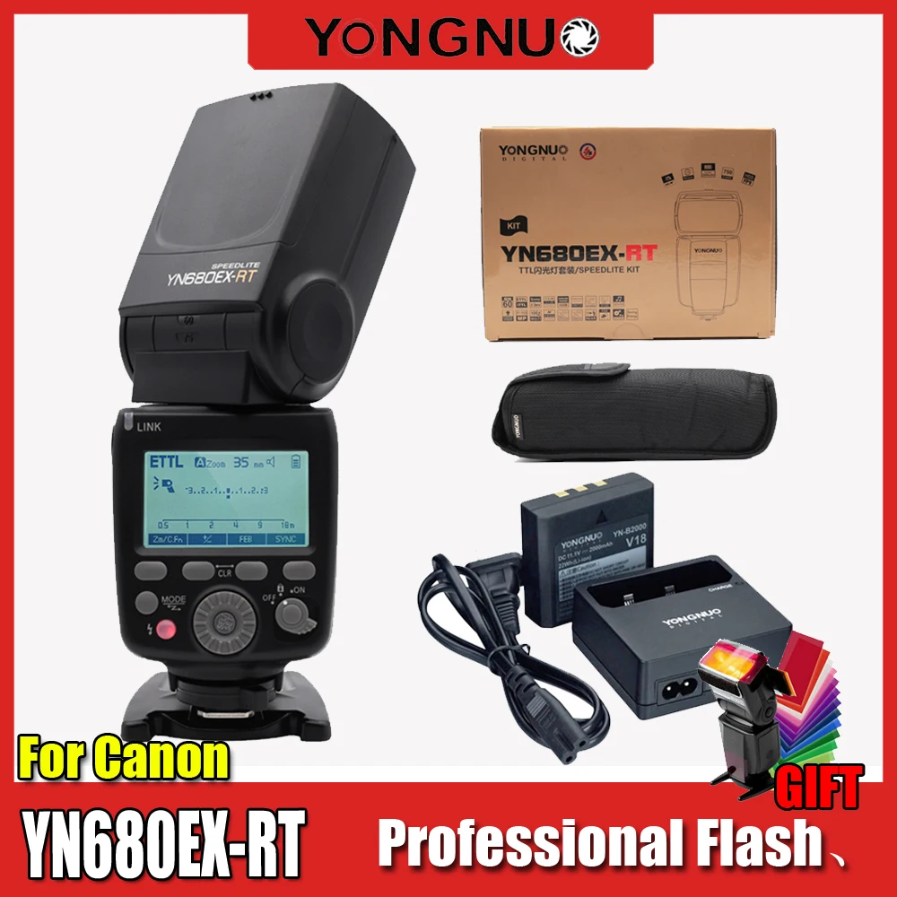 YN680EX-RT Беспроводная вспышка 2,4G ttl HSS Speedlite для Canon с поддержкой YN-E3-RT батареи Li Master Slave Flash EU Plug US Plug UK