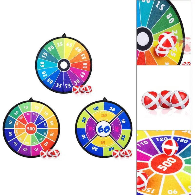 

27.5cm Kids Safety Dart Board Sports Toys Sticky Ball Target Game Indoor Outdoor Parent-child Interaction Entertainment