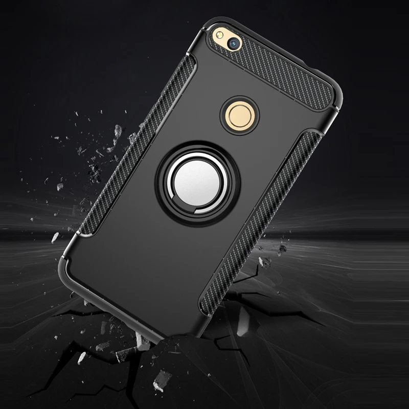 Роскошный защитный чехол Magic Ring Для Huawei Honor 8 Lite для телефона полный Чехол мягкий
